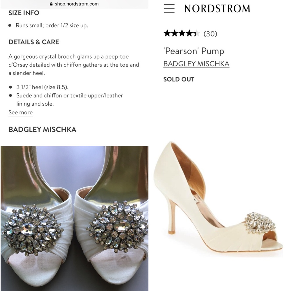 Badgley Mischka Pearson Bridal Pump